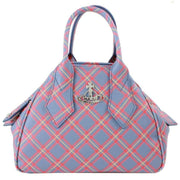 Vivienne Westwood Yasmin Saffiano Printed Tartan Small Bag - Blue/Orange