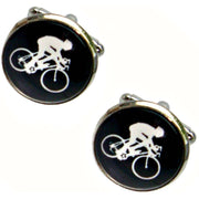 Bassin and Brown Cycling Cufflinks - Black/White