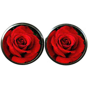 Bassin and Brown Rose Cufflinks - Red