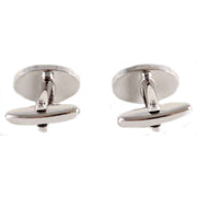 David Van Hagen Oval Sapphire Cufflinks - Silver/Blue