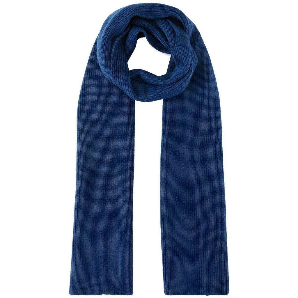 Men ribbed scarf, Dark blue