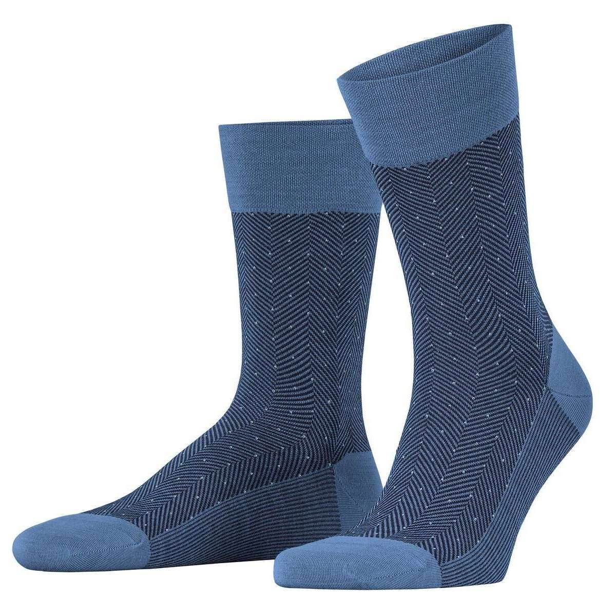 Dusty Blue Mens Falke Sensitive Herringbone Socks – KJ Beckett