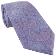 Michelsons of London Elegant Paisley Tie and Pocket Square Set - Lilac