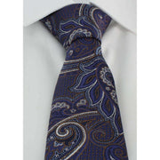 Michelsons of London Luxurious Paisley Tie and Pocket Square Set - Brown