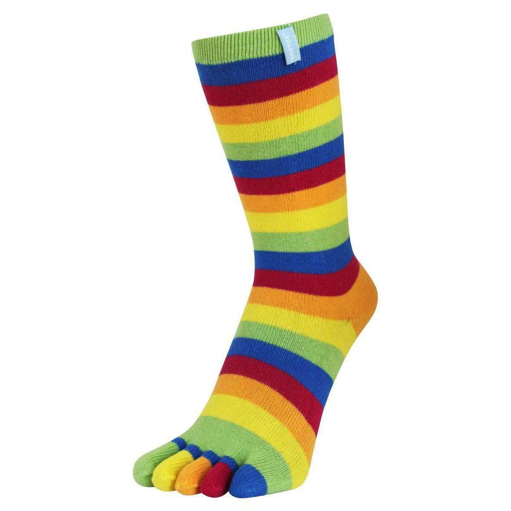 Rainbow TOETOE Esstential Knee High Stiped Toe Socks — KJ Beckett